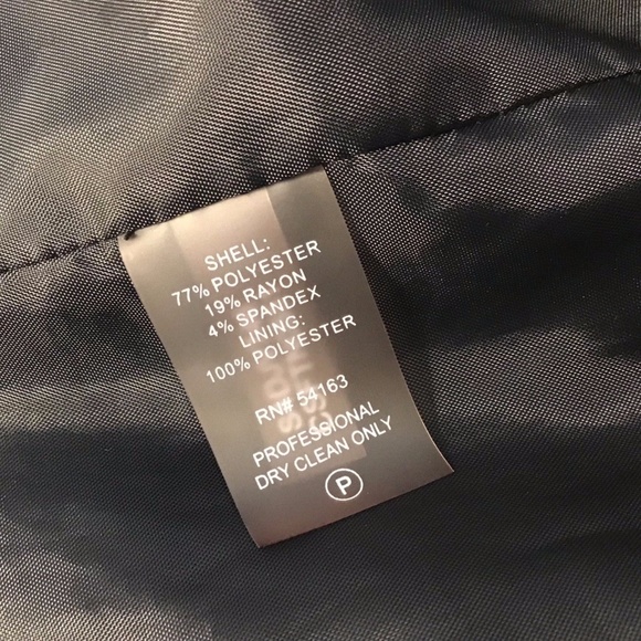 Calvin Klein Zipper Blazer Jacket Black Silver 6 - Picture 8 of 8